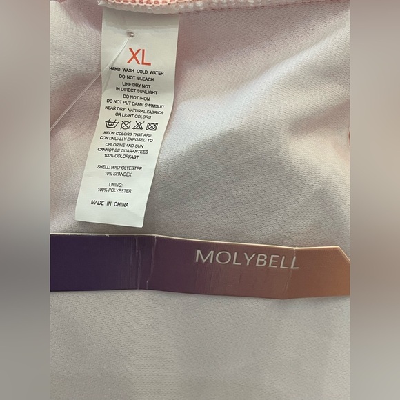 MOLYBELL Chic Scalloped Bikini Set in Light Pink Size XL - Picture 9 of 9